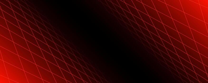 Red glowing neon wireframe background. Shining checkered diagonal grid planes in perspective. Retro futuristic depth wallpaper. Arcade game sci fi matrix surface backdrop for poster, banner. vector