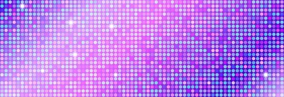 Pink purple disco party seamless pattern. Iridescent sequin mosaic texture background. Abstract shining halftone wallpaper. Pop up comic glitter sparkles backdrop. Retro design template. vector