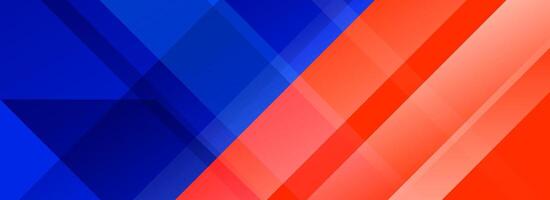 Blue and red sport or game footer design. Abstract diagonal lines background. Wide bright sporty versus banner concept for presentation, footer, header, poster. Gradient geometric wallpaper vector