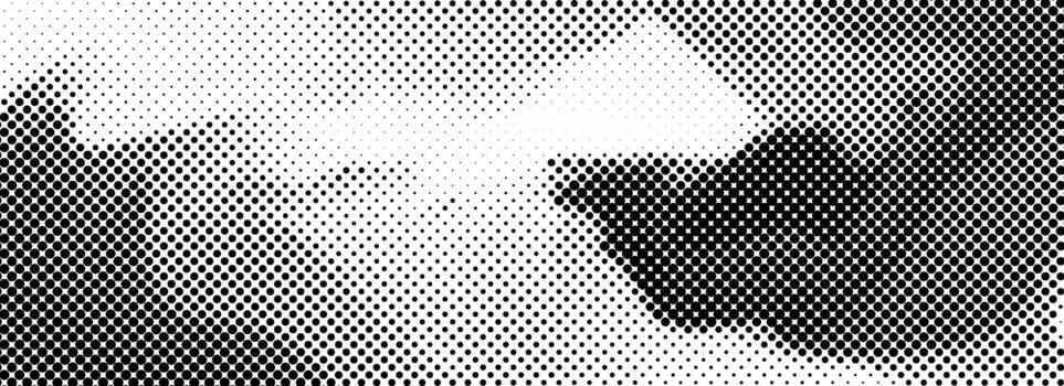 Abstract dotted distorted halftone texture. Pixelated smoke or liquid wavy flow background. Twisted grunge wave gradient pattern. Retro raster grit noise backdrop. Comic style overlay vector