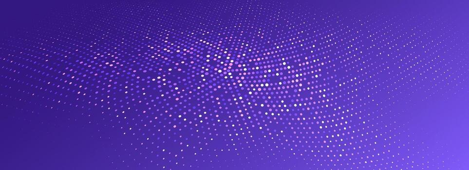 púrpura brillante punteado textura. resumen punto cuadrícula fondo de pantalla. curvo trama de semitonos modelo antecedentes. Violeta fondo para tecnología, negocio, ciencia, cuidado de la salud, medicamento, presentación vector