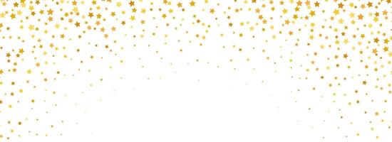 Falling down golden star confetti background. Splattered gold dotted glitter pattern. Yellow, orange, golden dot wallpaper. Christmas, New Year, birthday or wedding celebration party backdrop vector
