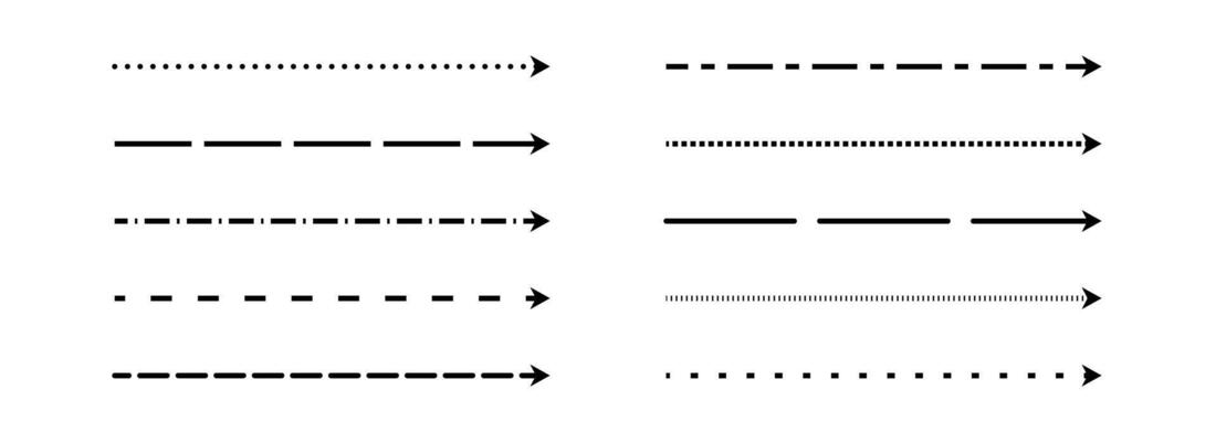 Black straight thin arrow set. Long thin arrow collection. Doodle sketched pointers and direction lines. Outline stripe design elements bundle for flyer, poster, brochure, booklet, banner