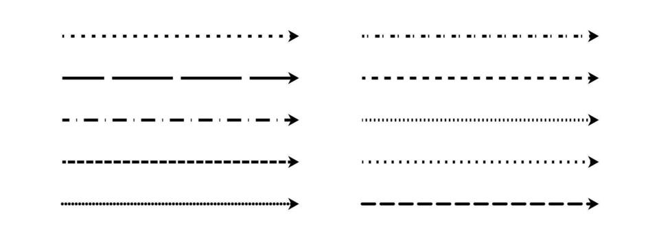 Black straight thin arrow set. Long thin arrows collection. Doodle sketched pointers and direction lines. Outline stripe design elements bundle for flyer, poster, brochure, booklet, banner vector
