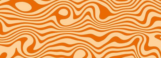 Retro caramel liquid texture. Salted caramel dessert background. Wavy swirl candy pattern for poster, cover, banner, pamphlet, flyer. Nice sweat nougat hippie wallpaper in 60s or 70s style vector