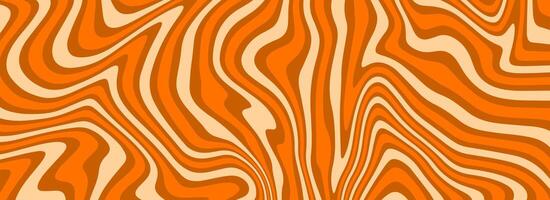 Retro caramel color liquid texture. Salted caramel dessert background. Wavy swirl candy pattern for poster, cover, banner, brochure, flyer. 60s or 70s style retro sweet nougat hippie wallpaper. vector