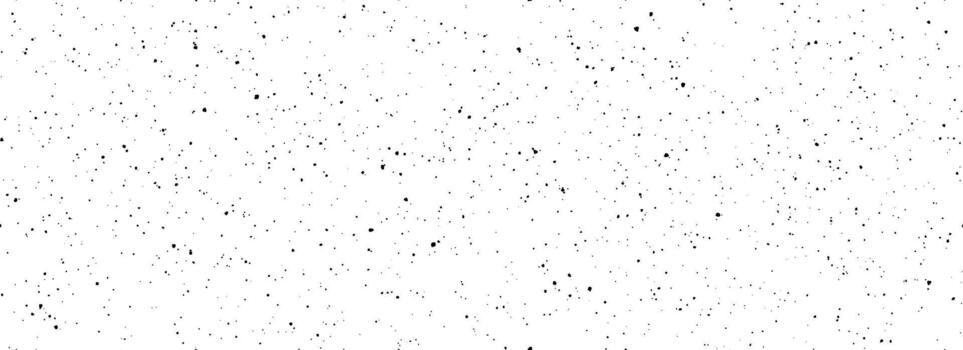 Black seamless speckle texture. Distress grunge grain dot background. Gritty dirt splash repeated pattern. Splattered grit overlay with drops, specks, flecks. Weathered noise for banner, poster vector