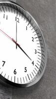 Classic Clock on Concrete Wall Pointing 4 O'clock video