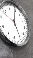 Classic Clock on Concrete Wall Pointing 5 O'clock video
