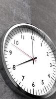 Classic Clock on Concrete Wall Pointing 8 O'clock video