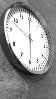 Classic Clock on Concrete Wall Pointing 6 O'clock video