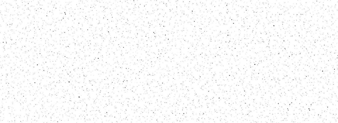 Black and white dirty dot seamless pattern. Grunge dripped splashed sprinkles, particles, dust wallpaper. Small distress noise grain repeated background. Random mottled gritty overlay texture