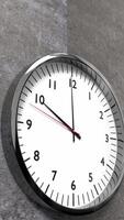 Classic Clock on Concrete Wall Pointing 10 O'clock video