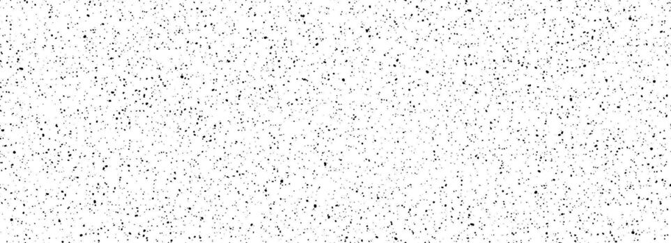 Dirty dotted seamless pattern. Black and white grunge sprinkles, particles, dust and splashes wallpaper. Distress noise grain repeating background. Random splattered gritty overlay texture. vector