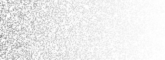 Black dotted noise gradient texture. Fading comic pixel grain pattern. Dissolving grunge particle grid wallpaper. Vanishing irregular grain overlay backdrop. Stipple speckle halftone background vector