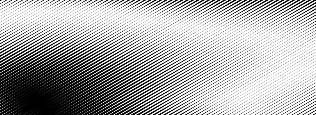 Vanishing linear gradient texture. Black diagonal stripe gradation background. Thin to thick fading slanted pattern backdrop. Oblique parallel stroke wallpaper for overlay, print, cover, banner
