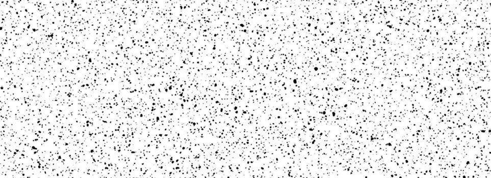 Dirty dotted seamless pattern. Black and white grunge sprinkles, particles, dust and splashes wallpaper. Distress noise grain repeating background. Random mottled gritty overlay texture vector