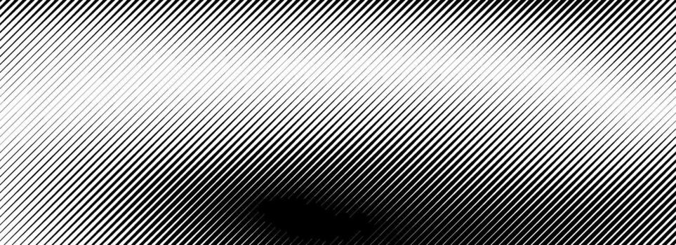Fading lines gradient texture. Black diagonal stripes gradation background. Thin and thick vanish slanted pattern backdrop. Oblique parallel strokes wallpaper for overlay, print, cover, banner. vector