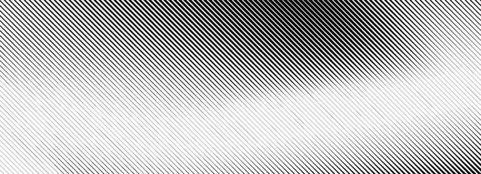 Fading line gradient texture. Black diagonal stripe gradation background. Thin and thick vanishing slanted pattern backdrop. Oblique parallel stroke wallpaper for overlay, print, cover vector