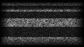 TV static noise background. Glitch pixelated television screen. Lost or bad TV signal VHS with black stripes wallpaper. White noise grain. CRT screen with interferences and glitches vector