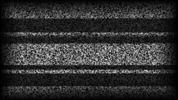 TV static noise background. Glitch pixelated television screen. Lost or bad TV signal VHS with black stripes wallpaper. White noise grain. CRT screen with interferences glitches vector