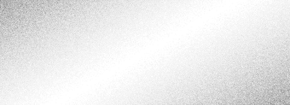 Stippled diagonal gradient texture. Fading grain dotted background. Sprayed grunge noise surface. Black vanishing dots, speckles, particles, specks, dust wallpaper. Halftone grit sand overlay vector