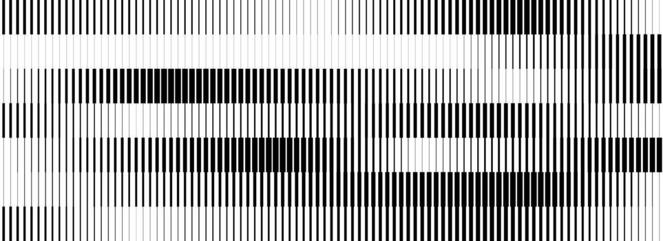 Striped halftone gradient texture. Fading line gradation background. Repeating strip pattern backdrop. Black and white parallel lines wallpaper. Halfton patern overlay. Doppler effect concept vector