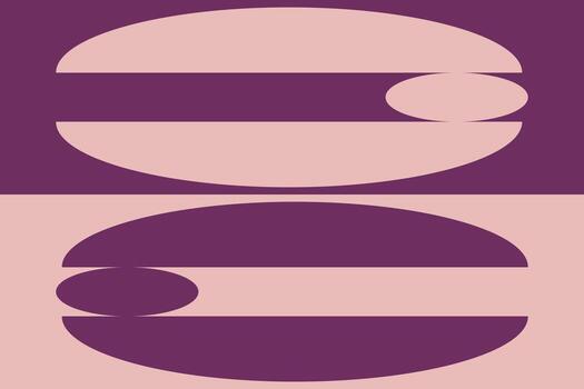 Two hamburgers with the same shape and color vector