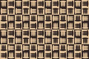 A pattern with black brown shapes on it vector