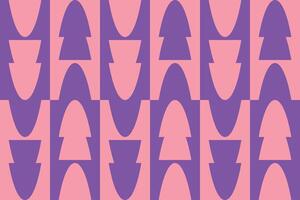 A pink and purple background with a pattern of arrows vector