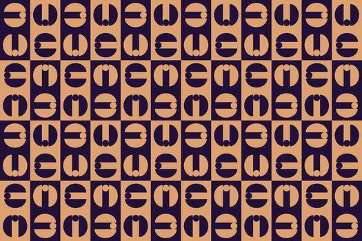 un modelo con un grande número de círculos en marrón y azul vector