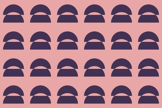 un modelo con muchos diferente formas en un rosado antecedentes vector