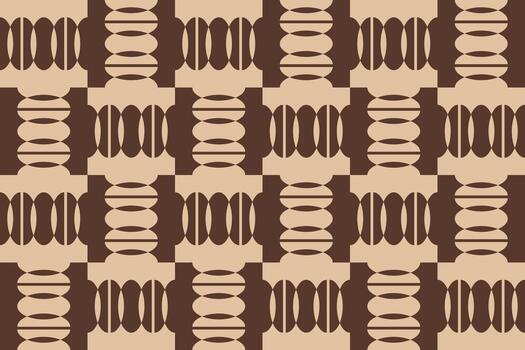 A brown and beige pattern with a geometric design vector