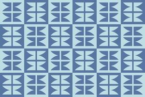 A blue and white geometric pattern vector