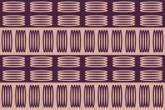 A purple and beige background with a pattern of circles vector