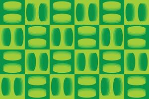 Green and yellow pattern with circles vector