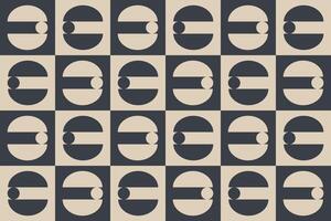 A pattern with circles and squares on it vector