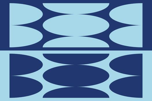 A blue and white pattern with circles and lines vector