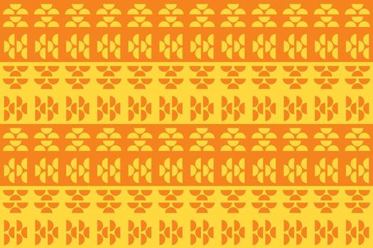un naranja y amarillo modelo con un geométrico diseño vector