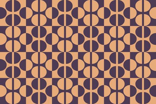 A pattern with circles and lines in orange and brown vector