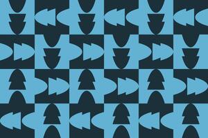 A blue and black pattern with circle arrows vector