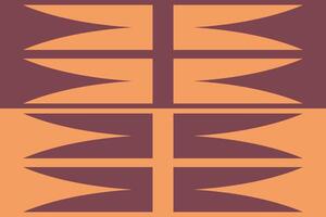 A purple and orange flag with four different shapes vector