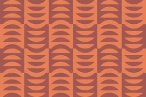 Pattern with orange and brown waves vector