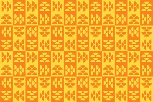naranja y amarillo modelo con un geométrico diseño vector