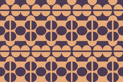 A pattern with circles and lines in purple and orange vector