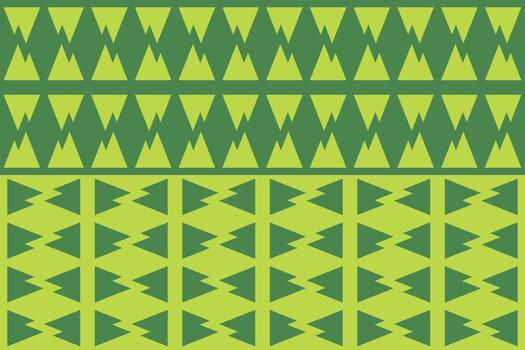 A green and yellow pattern with triangles vector
