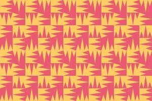 A pattern with yellow and orange triangles vector