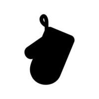 Monochrome Graphic of a Protective Cooking Glove for Baking and Roasting vector