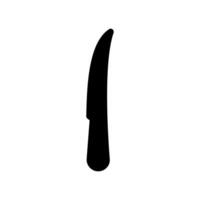 Filleting Knife with a Curved and Flexible Blade Silhouette vector
