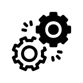 Interconnected gears symbolizing teamwork, process, and functionality vector